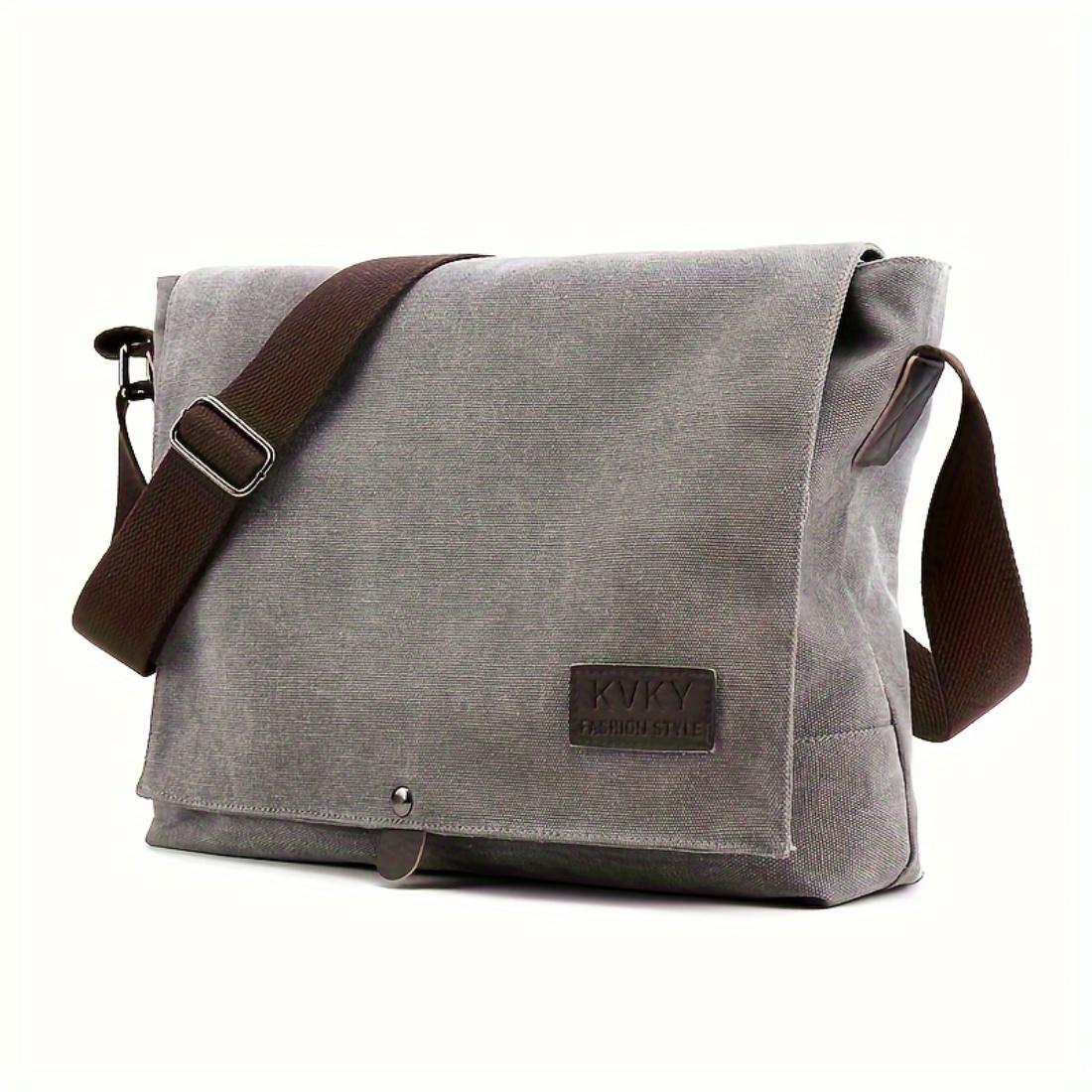 Men Minimalist Classic Textured Crossbody Bag, Fashion Casual Commuter Shoulder Pack, Ideal Daily Bag For Workplace Commute And Outdoor Travel Trips