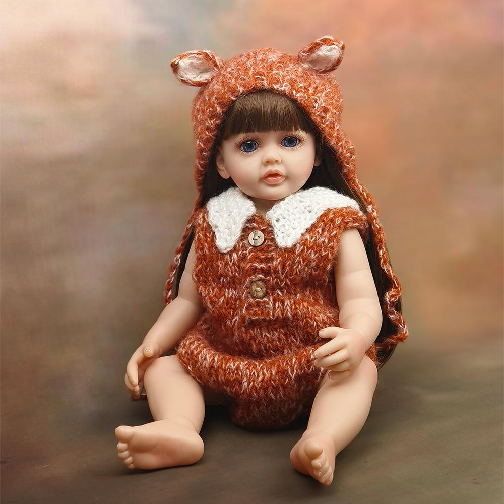 Nuova bambola Reborn Baby 48cm realistica realistica Full Glue Simulazione Baby Doll Regalo di compleanno Ragazza Giocattolo Bambola