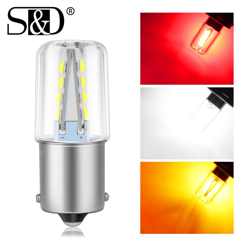 1Pc 1156 BA15S 1157 BAY15D P21W P21/5W 8 SMD 3030 Car Led Turn Signal Lights Brake Tail Lamp R5W R10W Auto Parking Rear Reverse Bulb White Red Yellow