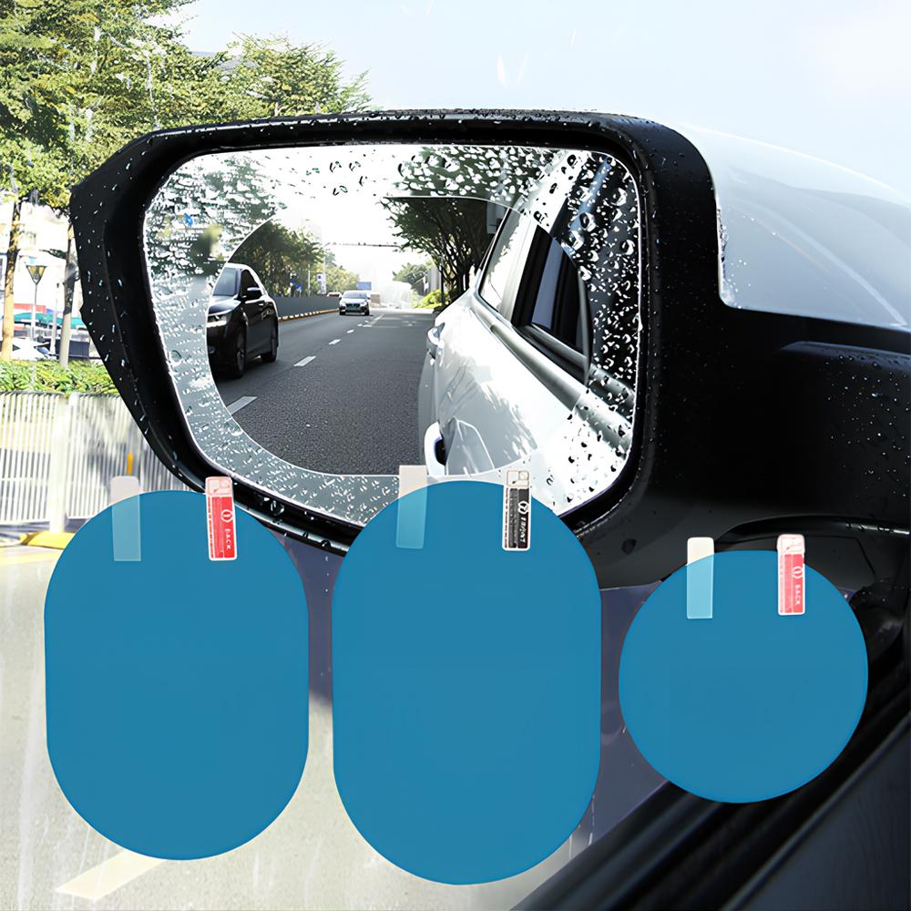 Kit 4 Films Anti-buée Pour Rétroviseurs De Voiture - Imperméable, Anti-éblouissement, Facile à Poser