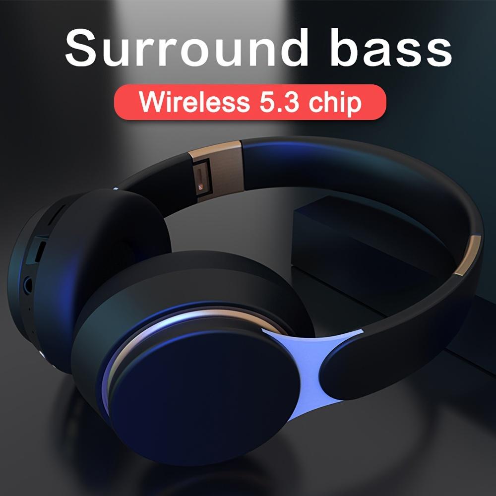 Wireless Bluetooth 5.3 Headphones Over-Ear Earphone HD Sound Portable & Adjustable Outdoor Sports Commuting Headphones
