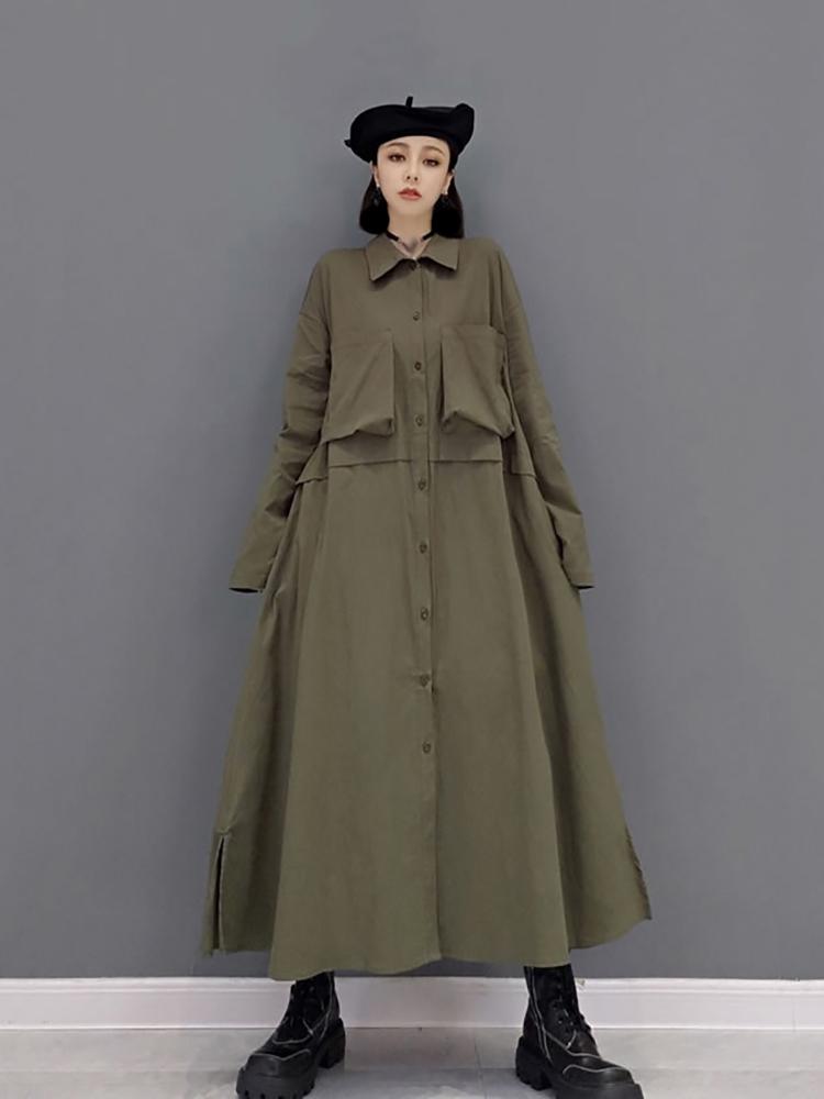 XITAO Black Fashion Women Full Sleeve Casual Dress WMD2558