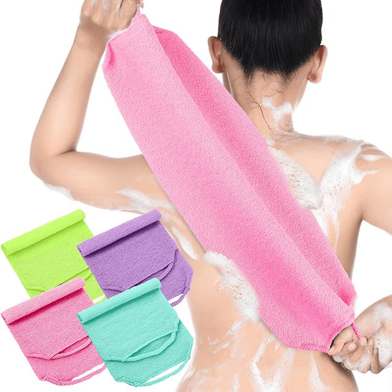 Korean Exfoliating Back Scrubber, Long Stretch Bath Towel, Shower Towel for Body