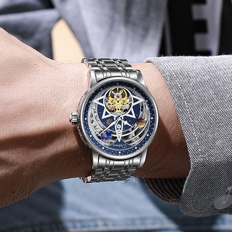 Top Brand Luxury Fashion Business Men Watches Automatic Movement Mechanical Watches Waterproof Luminous Tourbillon Wristwatch