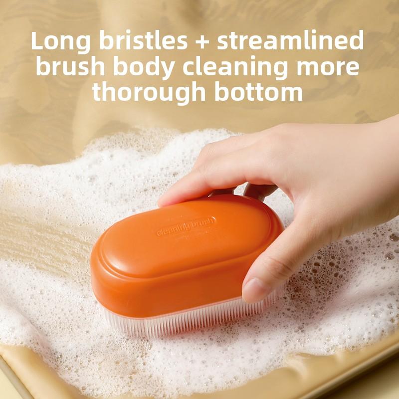 Household Multifunctional Single-sided Soft-bristled Laundry Brush with Cover Plastic Shoe Brush Fine Soft-bristled Clothes Cleaning