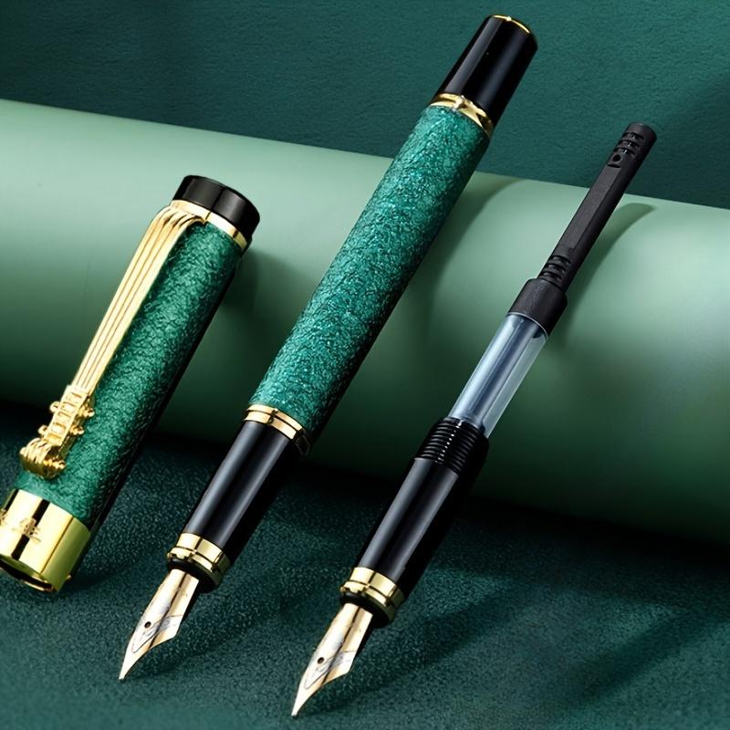 Luxusné kvalitné kovové plniace pero, vhodné pre plynulé písanie v kaligrafii a obchodné využitie