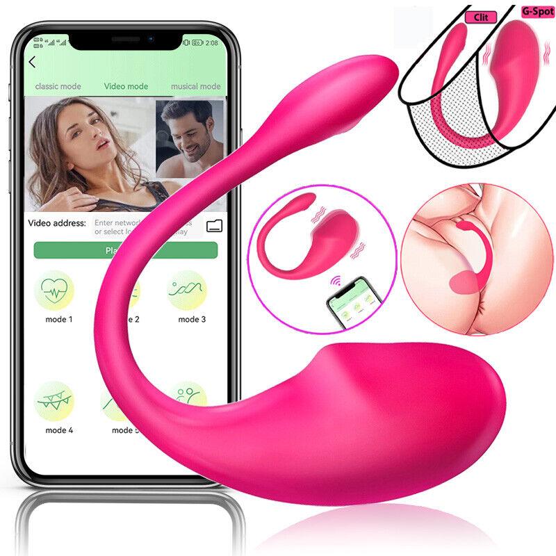 Vibrador inalámbrico con Control remoto por aplicación para mujer, consolador de punto G, ropa con Bluetooth, bragas vibratorias, juguetes sexuales para clítoris para adultos 18