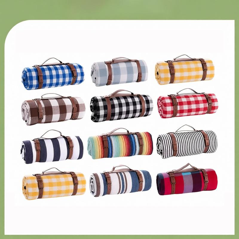 Extra Large 3 Layer Picnic Blanket, Waterproof Thickened Foldable Outdoor Mat for Beach Camping Park Home