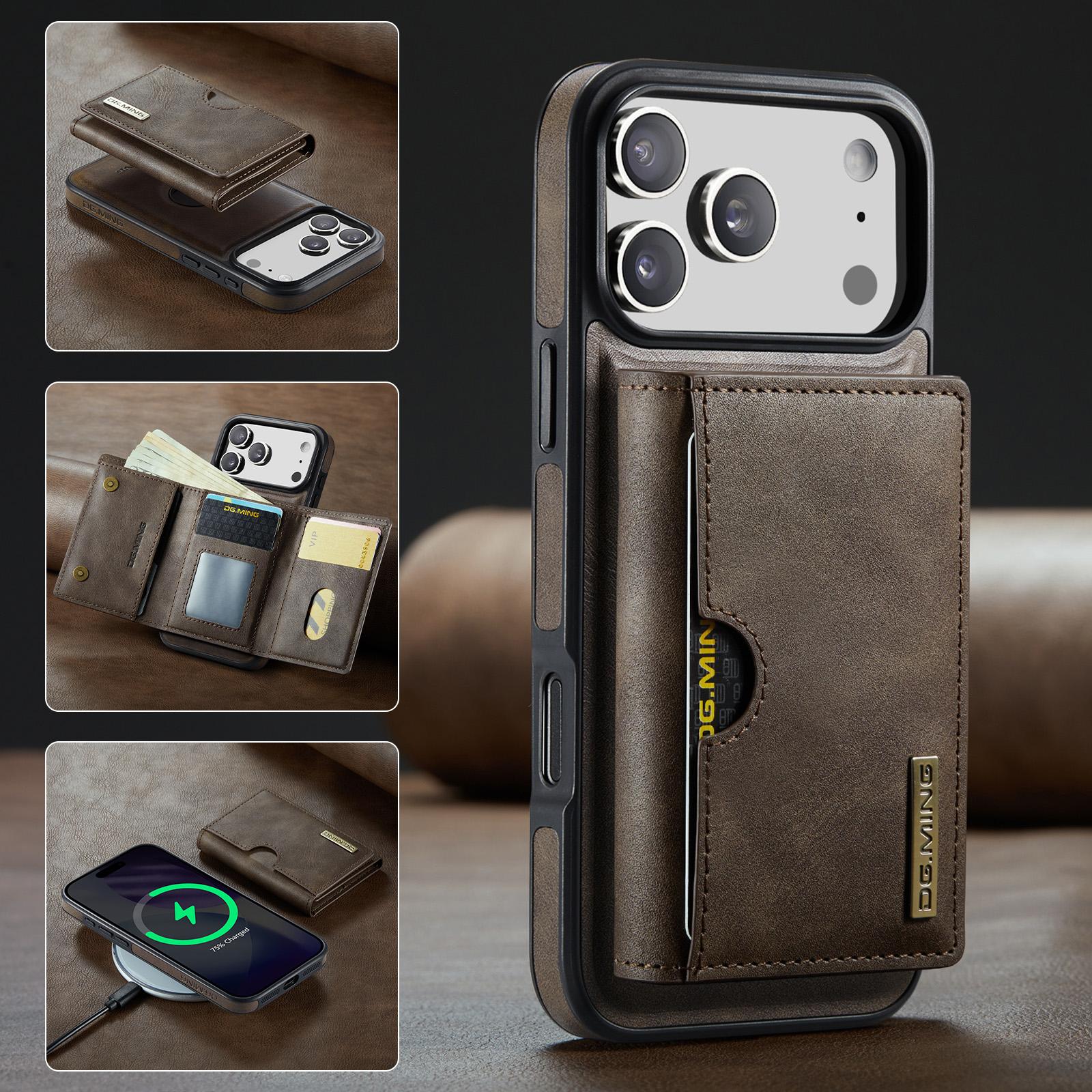 Luxury Detachable Magnetic Leather Phone Wallet Case Stand For iPhone 17 Air 16 15 Plus 13 12 Pro Max Samsung S26 S25 S24 Ultra Google Card Slot Cover