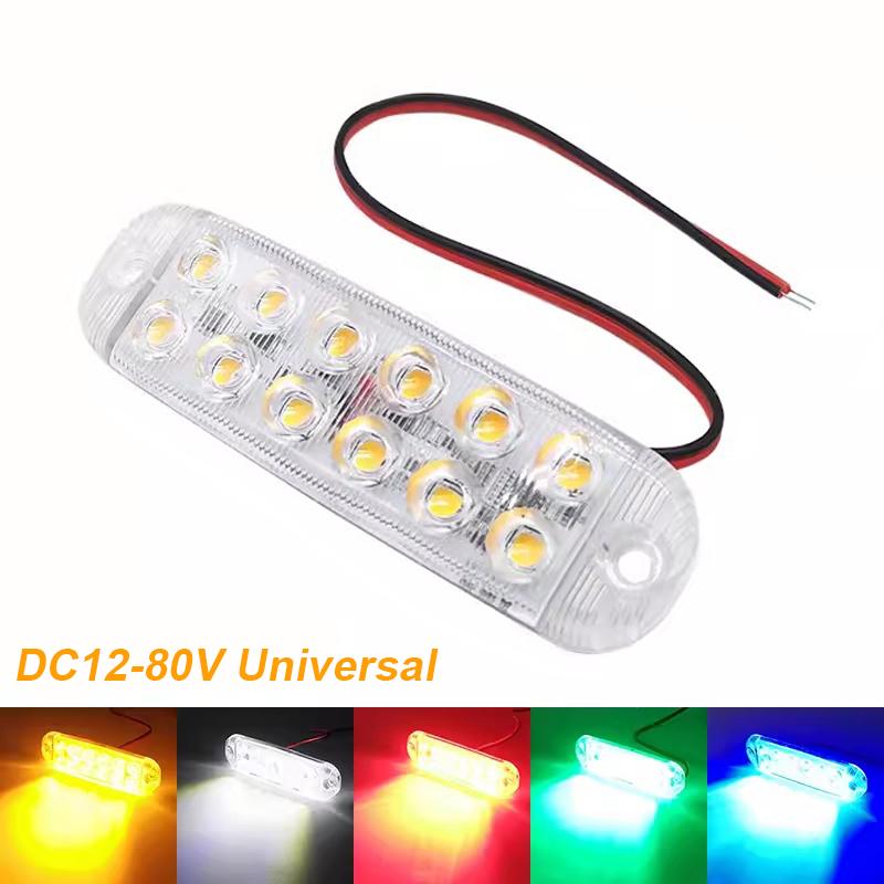 SEAMETAL 12smd LED Strobe Warning Light Strobe Grille Flashing Lightbar Car Truck Beacon Lamp Amber Yellow Traffic Lights 12V-80V