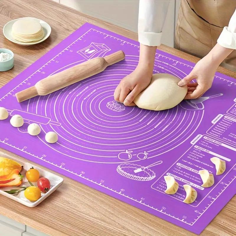 Non-Stick Baking Mat for Pastry, Dough Rolling, and Kneading - Ideal for Cookies and Pies - Kitchen Tool with Scale for Holiday Baking