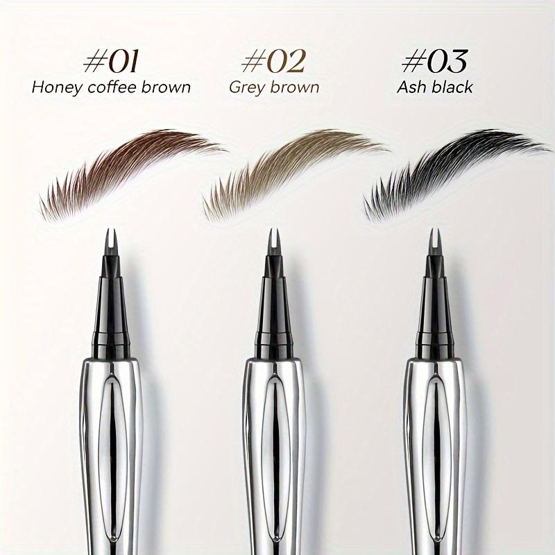 Dual Head Eyebrow Pencil Quick Shaping Ultra Fine Natural Look Waterproof Sweatproof Smooth Application Beginners All Skin Types Use