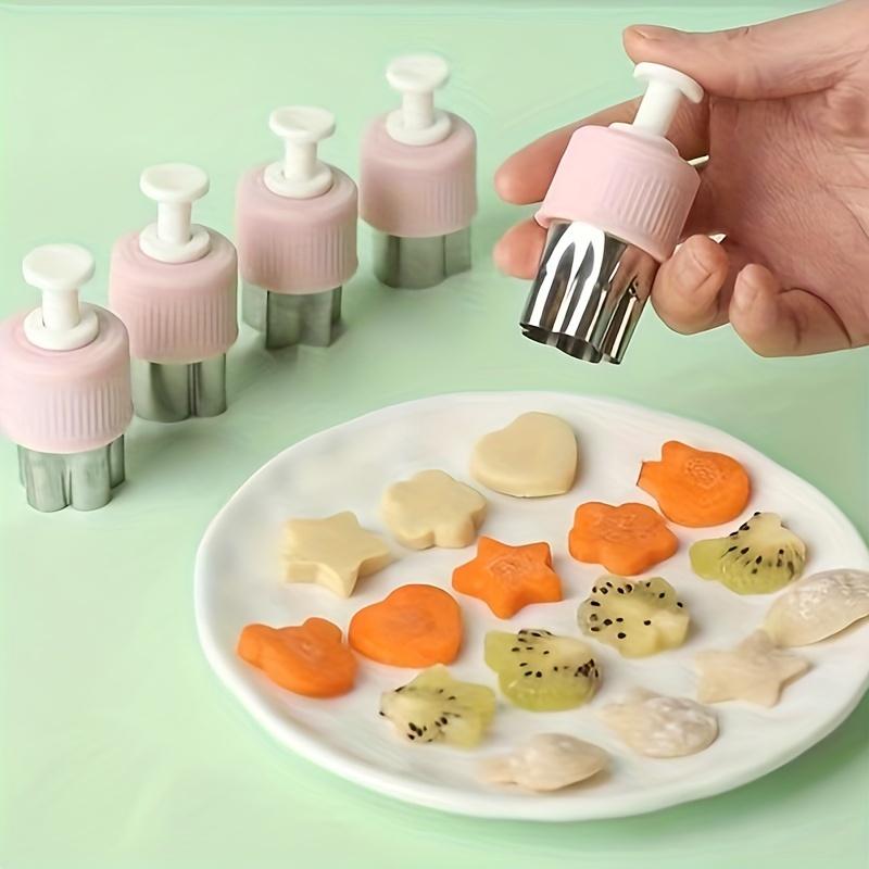 8-Pack Fruit Print Butterfly Shaped Pasta Molds, Small Dumpling Cutters, Cookie Press Molds, Kitchen Gadget Set, Stainless Steel, Food Contact Safe