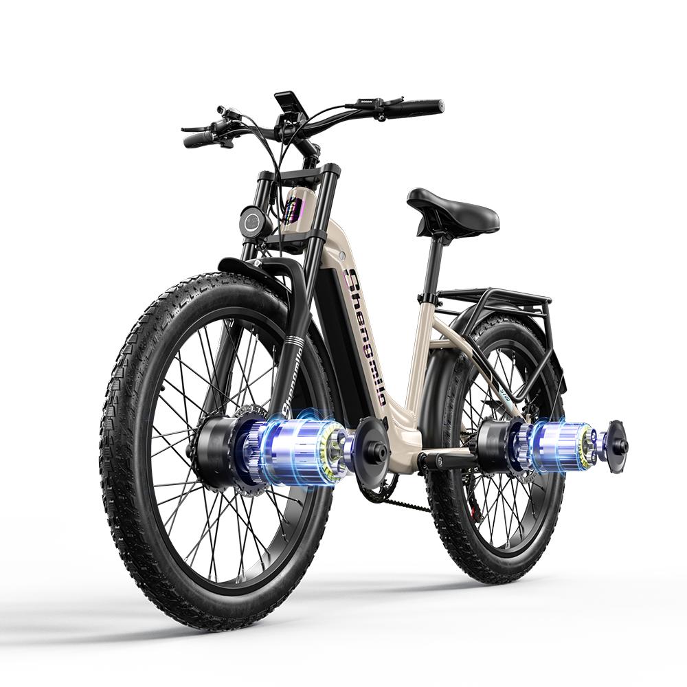 Shengmilo S700 Adult Electric Bike 2000W Dual Motor 48V/17.5AH Battery Oil Brake 26" Fat Tire E-Bike Suitable For Urban Mountain Areas