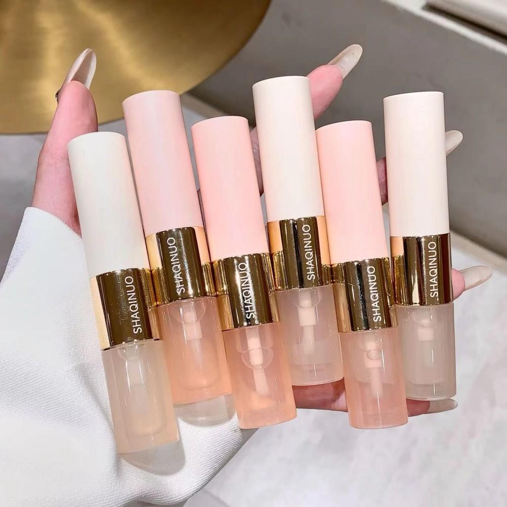 SHAQINUO 2-in-1 lipstick One End Is Matte And Smooth One End Is Moisturizing And Transparent Lip Gloss