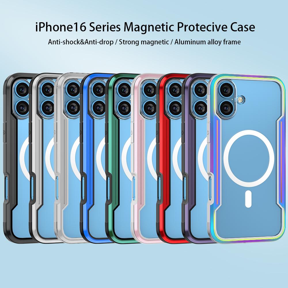 Per iPhone 16 / iPhone 16 Plus, Compatibile con MagSafe, Custodia Protettiva di Grado Militare, Serie Classica
