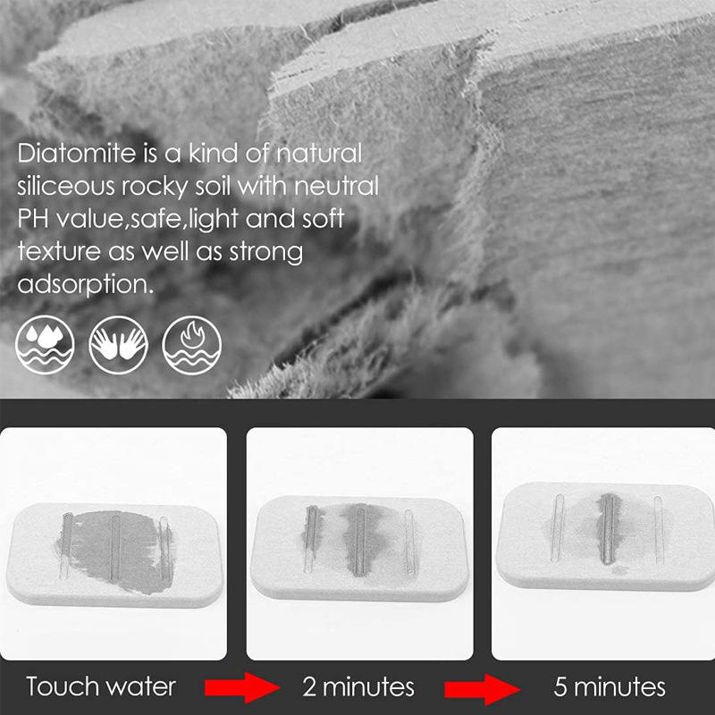 1PCS Quick-drying Diatomaceous Earth Absorbent Soap Holder Bathroom Table Hand Washing Rack Soap Box Diatom Mud Wash Pad Soap Box Drain