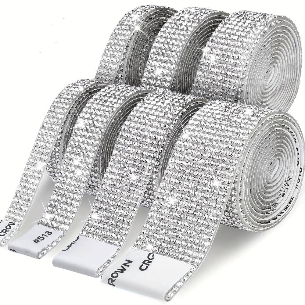 Samolepicí třpytivá páska s pruhy z kamínků, DIY ručně vyráběná šperková páska, vhodná na svatební oslavy, dekoraci skla auta/telefonu