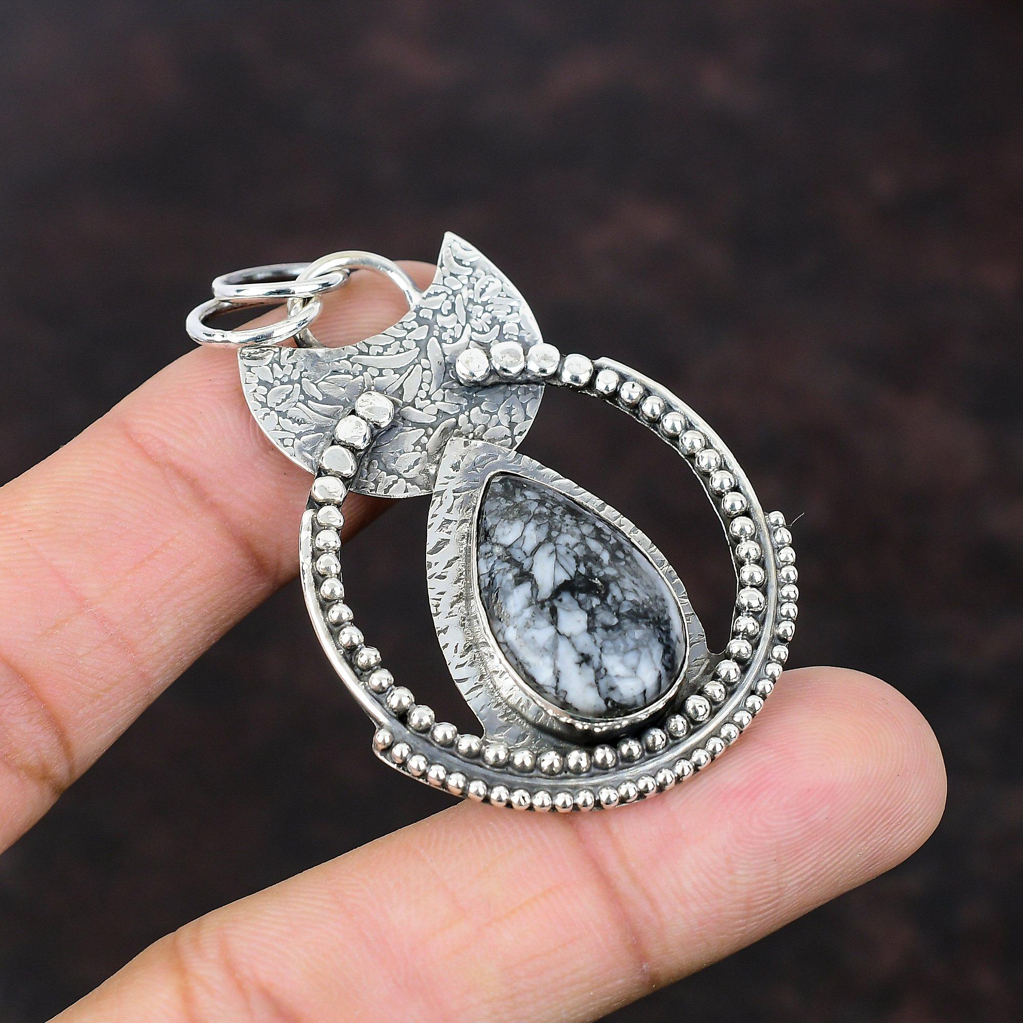 Pinolith Jasper Pendant 925 Sterling Silver Pendant Brand New Gemstone Jewelry Unique Design Pendant Handmade Decent Jewelry Gift For Friend