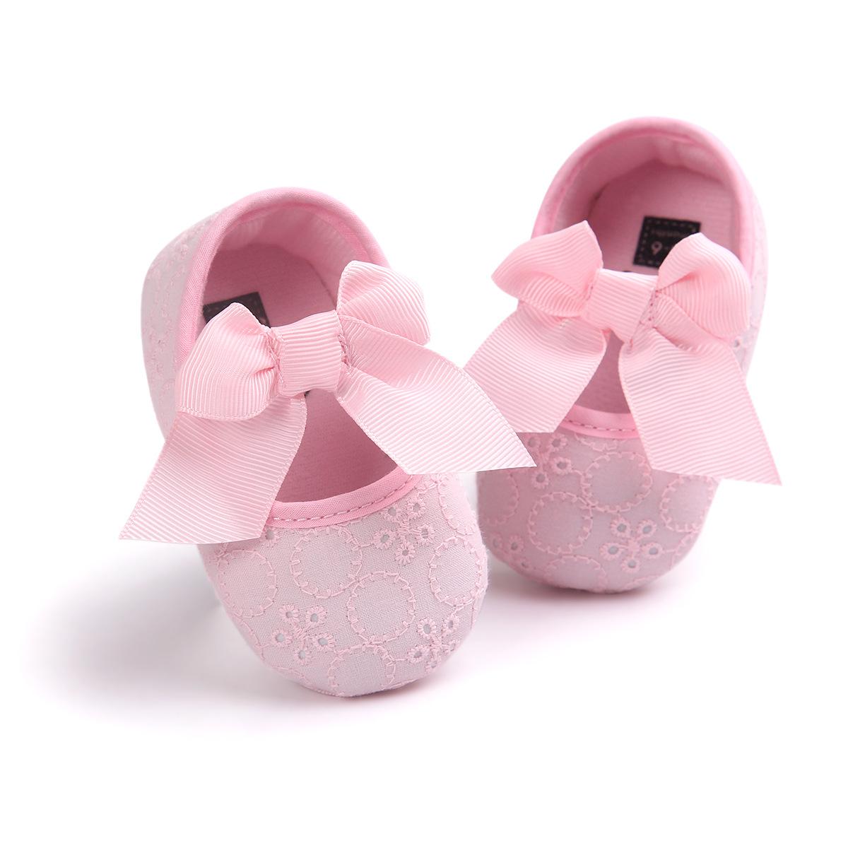 MYGGPP Embroidered Pink White Big Red Princess Shoes Baby Shoes Soft Bottom Toddler Shoes Princess Shoes