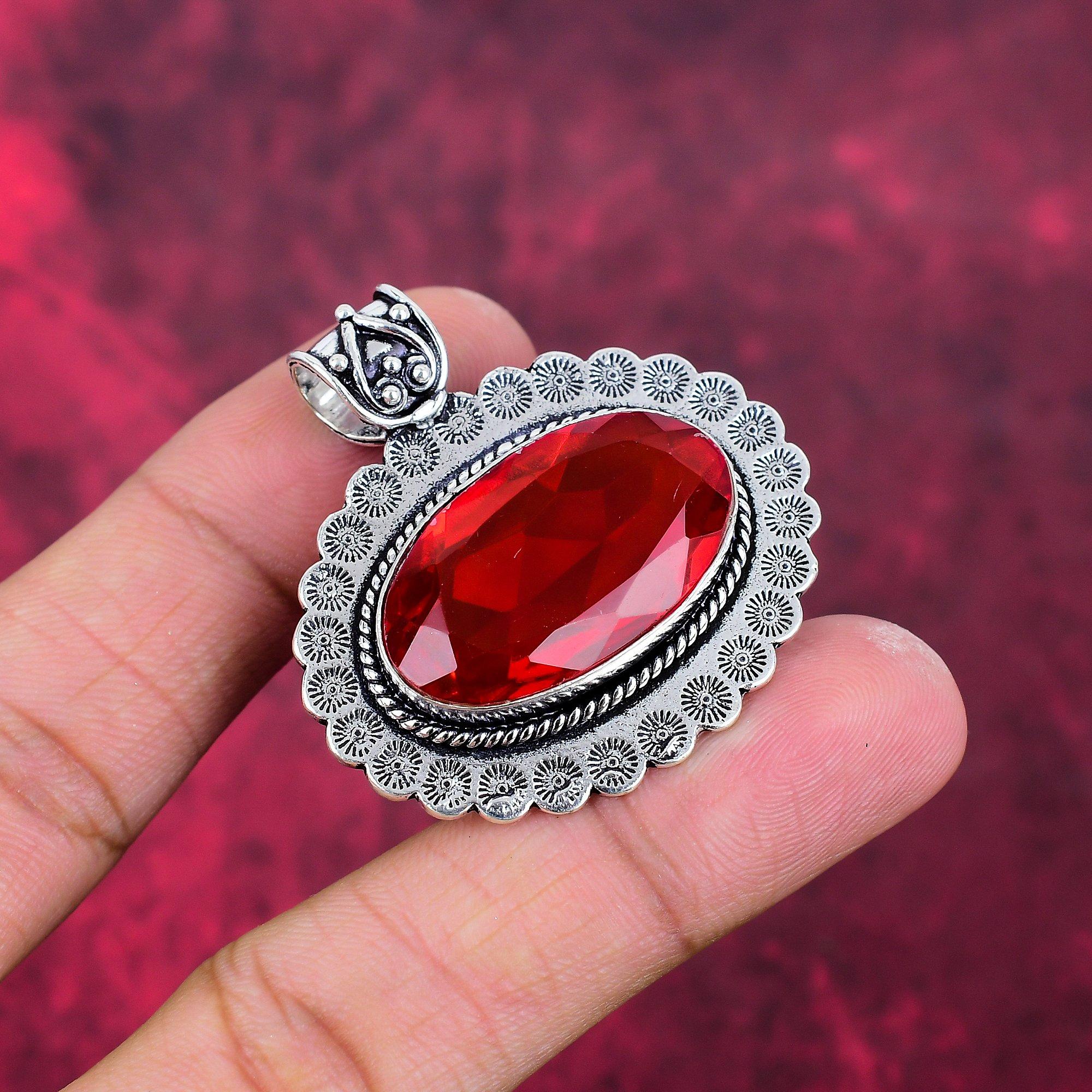 Rubellite Pendant, 925 Sterling Silver Pendant Gemstone Jewelry, Handmade Pendant Amazing Jewelry, Gift For Her