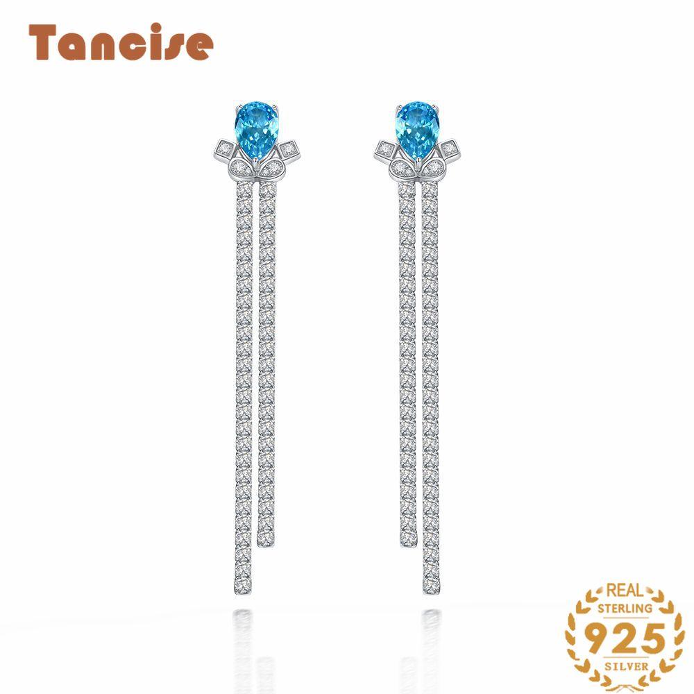 Tancise 7*10 Bijuterii Changliusu Cercei cu diamante cu conținut ridicat de carbon, argint S925 incrustat, 7*10 Cercei cu picături de apă