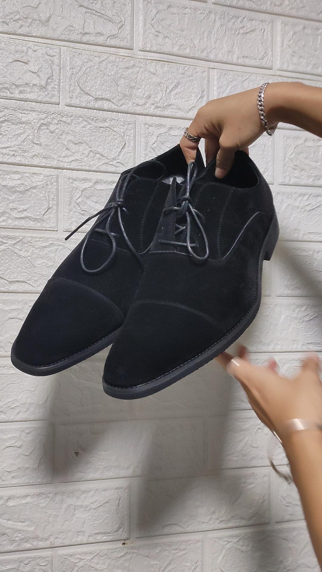 Men Derby Shoes Wingtip Dress Oxford Formal Suede Comfortable Business Shoes Tuxedo Wedding Blazers Saddle Shoes for Men Plus Size