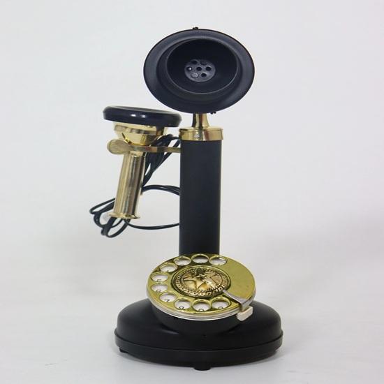 35.56 cm Brass Candlestick Telephone 1920's Style Reproduction Landline Rotary dial Working Collectible Home Decor Telephone Gift