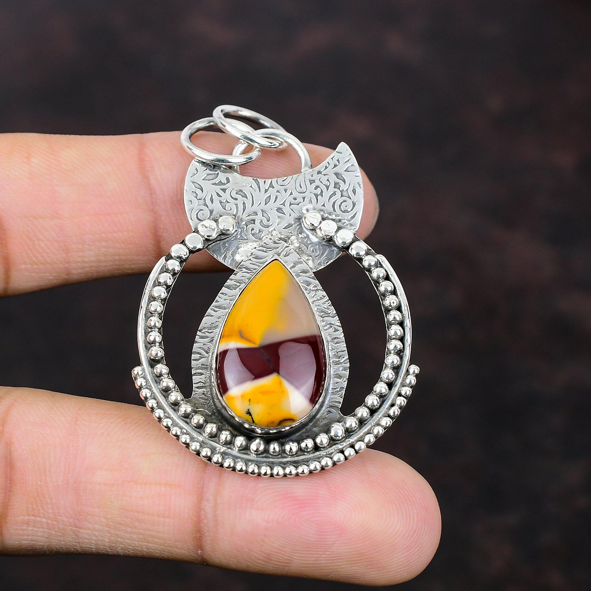 Mookaite Pendant 925 Sterling Silver Pendant Gemstone Handmade Pendant Top Quality Mookaite Jewelry Women's Special Gift Designer Pendant