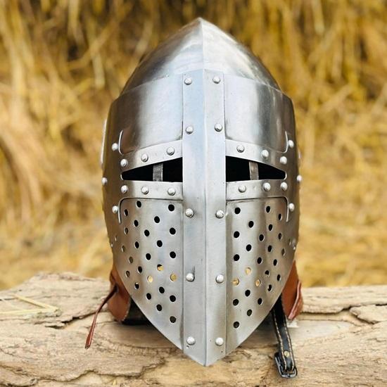 Medieval Bascinet Helmet Barbute Helmet Knight Armor Helmet Best gift for Halloween