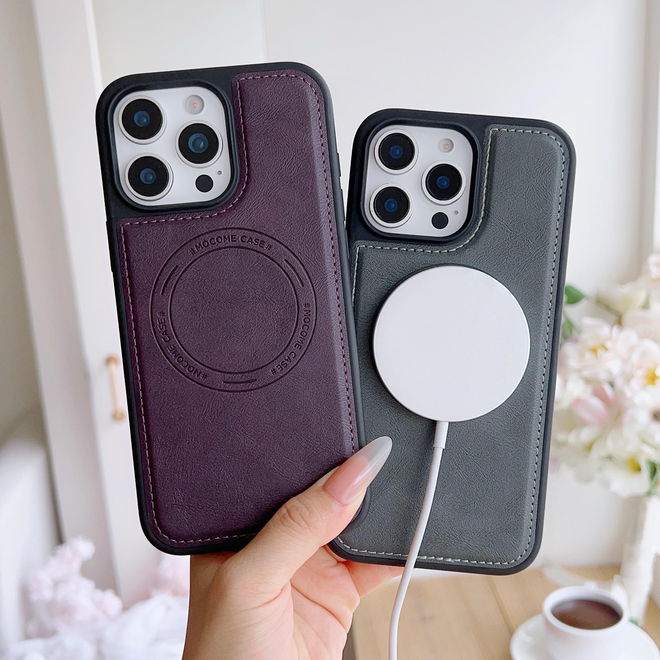 Luxury Cow Leather Magnetic Bumper Phone Case For iPhone 17 Air 16 PM 15 Pro Max Samsung S25 S24 S23 Ultra Google Pixel 10 Anti Shock Protective Cover