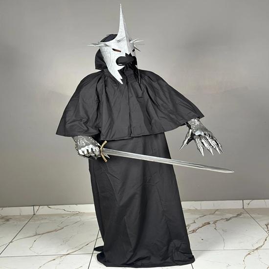 Nazgul Costume Halloween Outfit Ringwraith Robes Rider Costume Gowns Ring Wraith Cosplay Witch King of Angmar Medieval Armor Gift