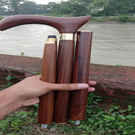 91.44 cm Handcrafted Foldable Wooden Walking Stick Cane Gift for Him, Her, Father, Mother, Grandmother, Grandfather