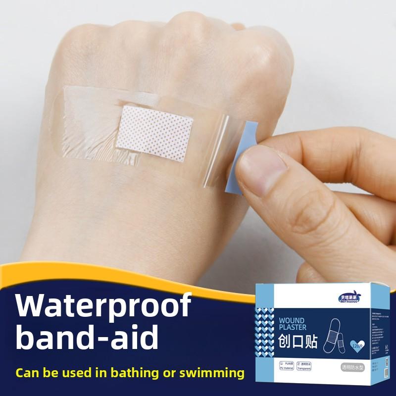 50/120Pcs Transparent Adhesive Wound Plaster Waterproof Medical Anti-Bacteria Band Aid Bandages Home Travel First Aid Kit
