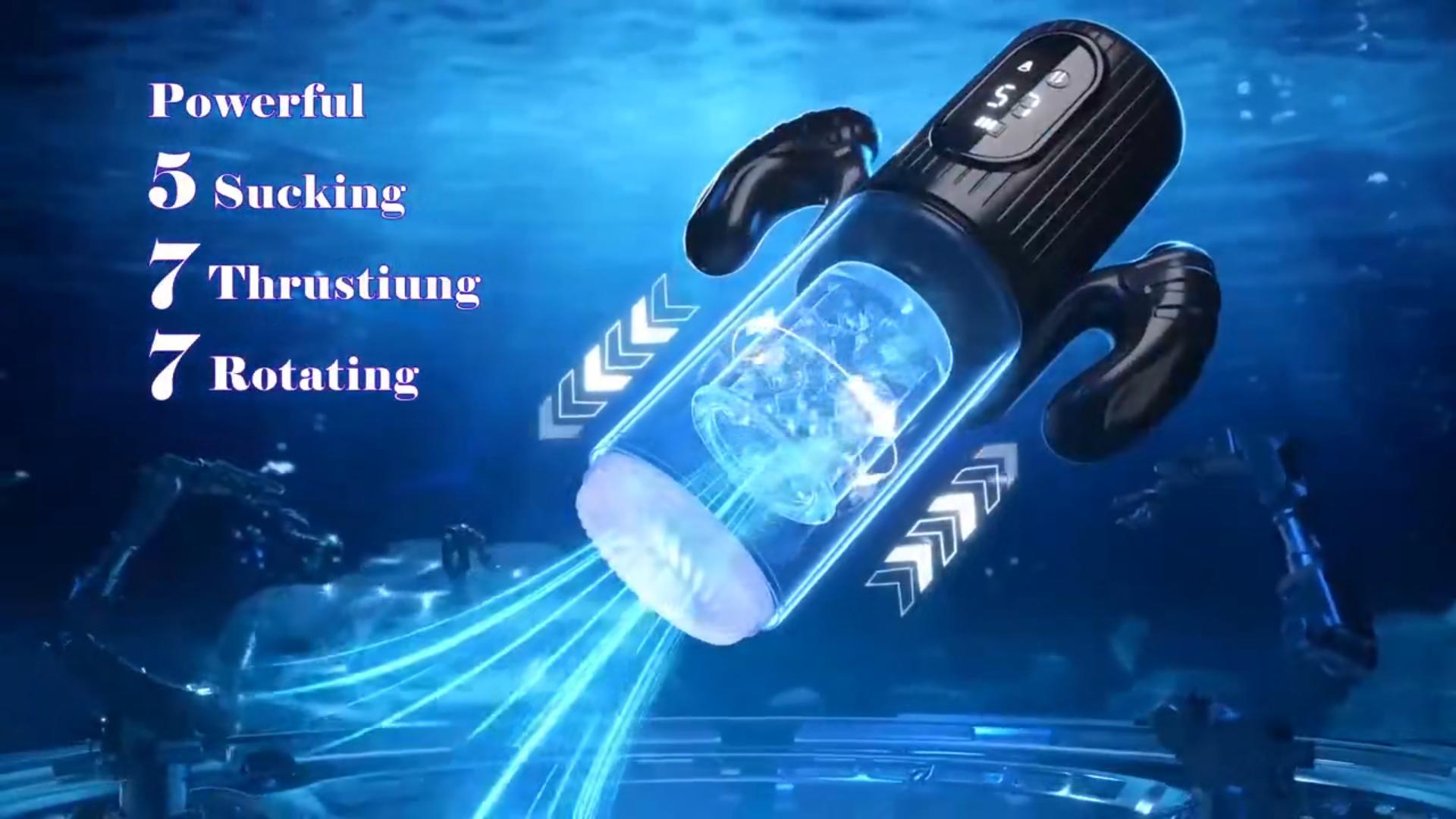 Male Masturbator High Speed Automatic Thrusting Piston Stroker Masturbator Telescopic Vagina Blowjob Masturbation Sex Machine Sex Toys