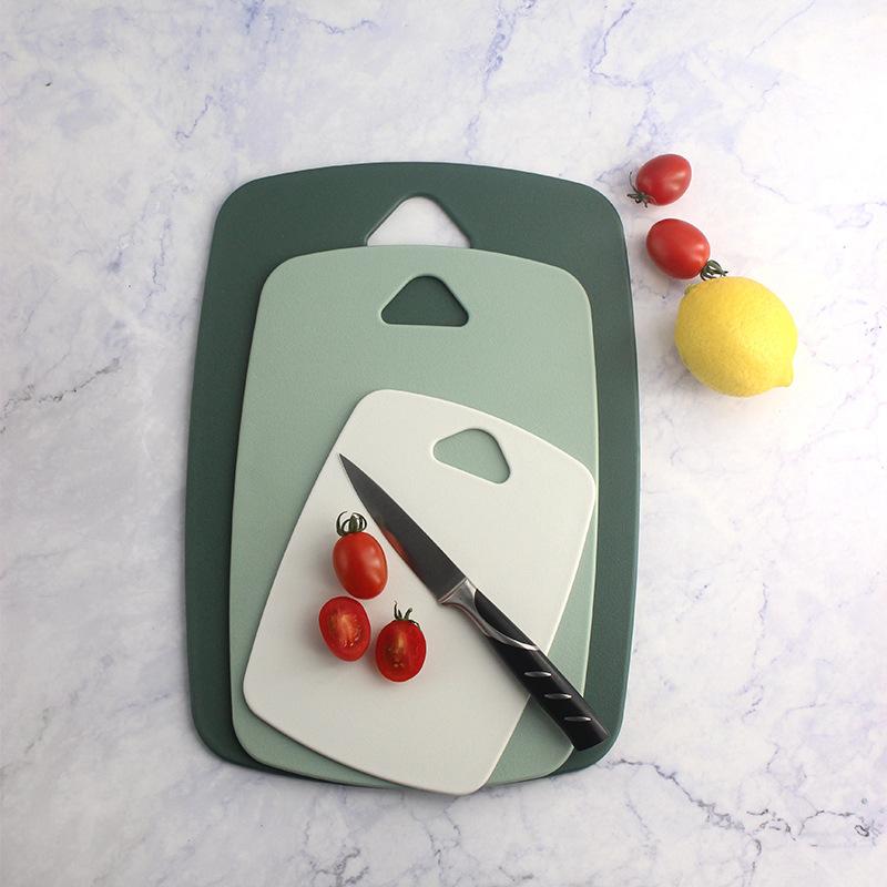 Set da 3 pezzi Tagliere Due lati di PP e Plastica Doppio uso Multifunzionale Taglia Verdure e Carne Tagliere