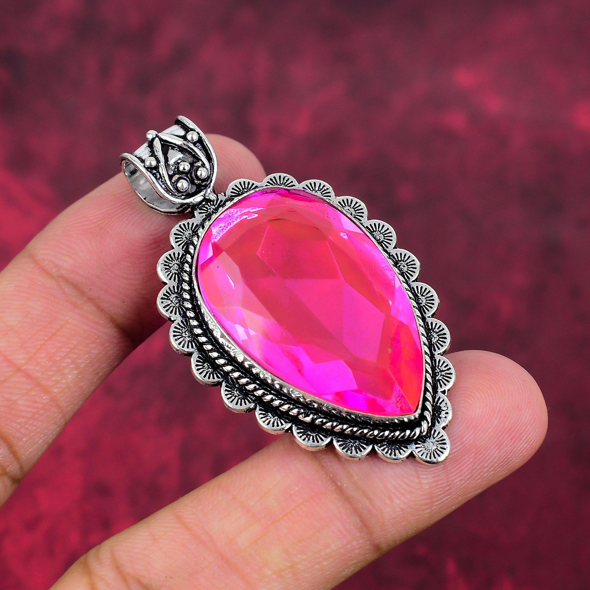 Pink Kunzite Pendant, 925 Solid Sterling Silver Pendant, Gemstone Pendant, Gift For Her Handmade Dainty Jewelry