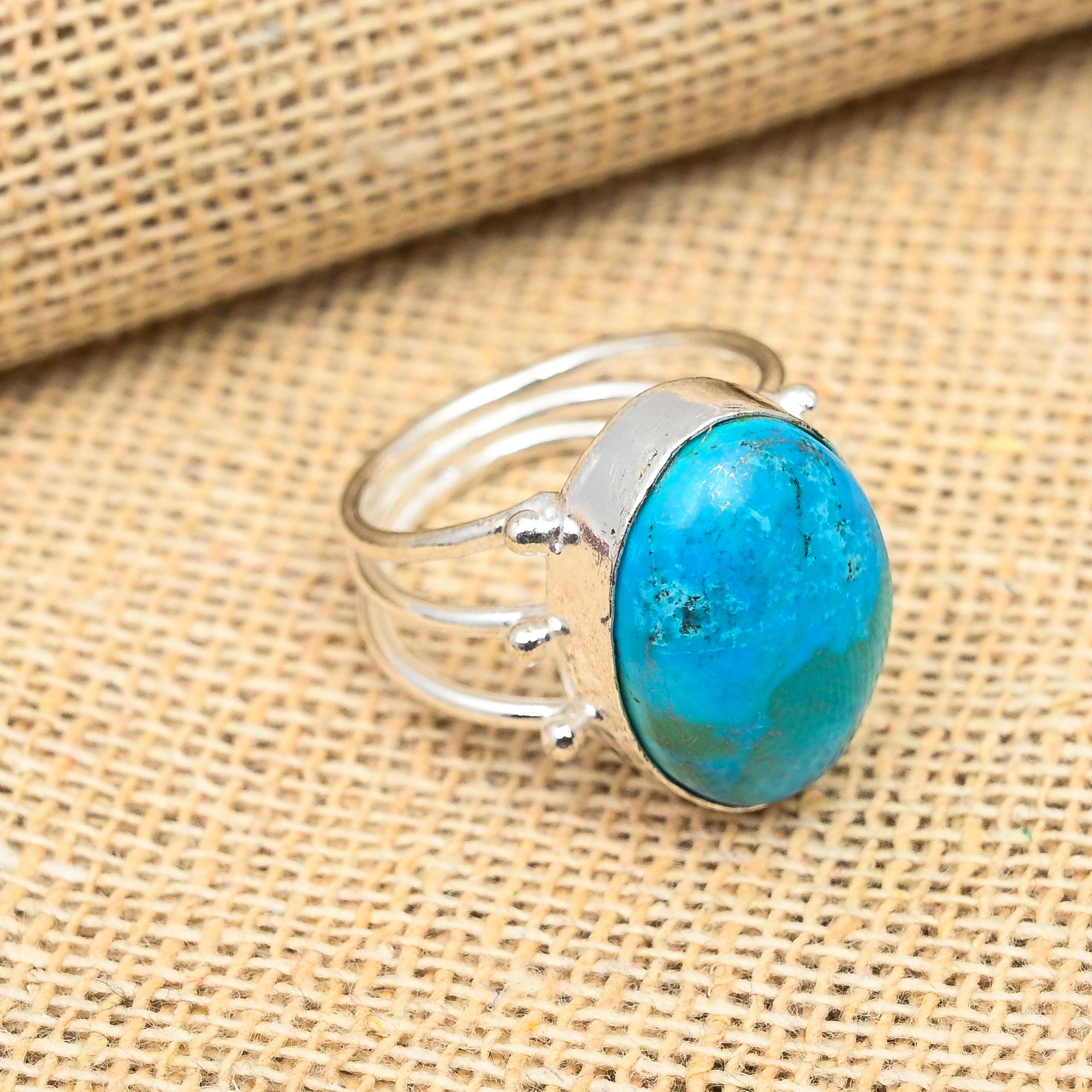 Törnrosa Turkos Ädelsten 925 Sterling Silver Handgjorda smycken till julklapp