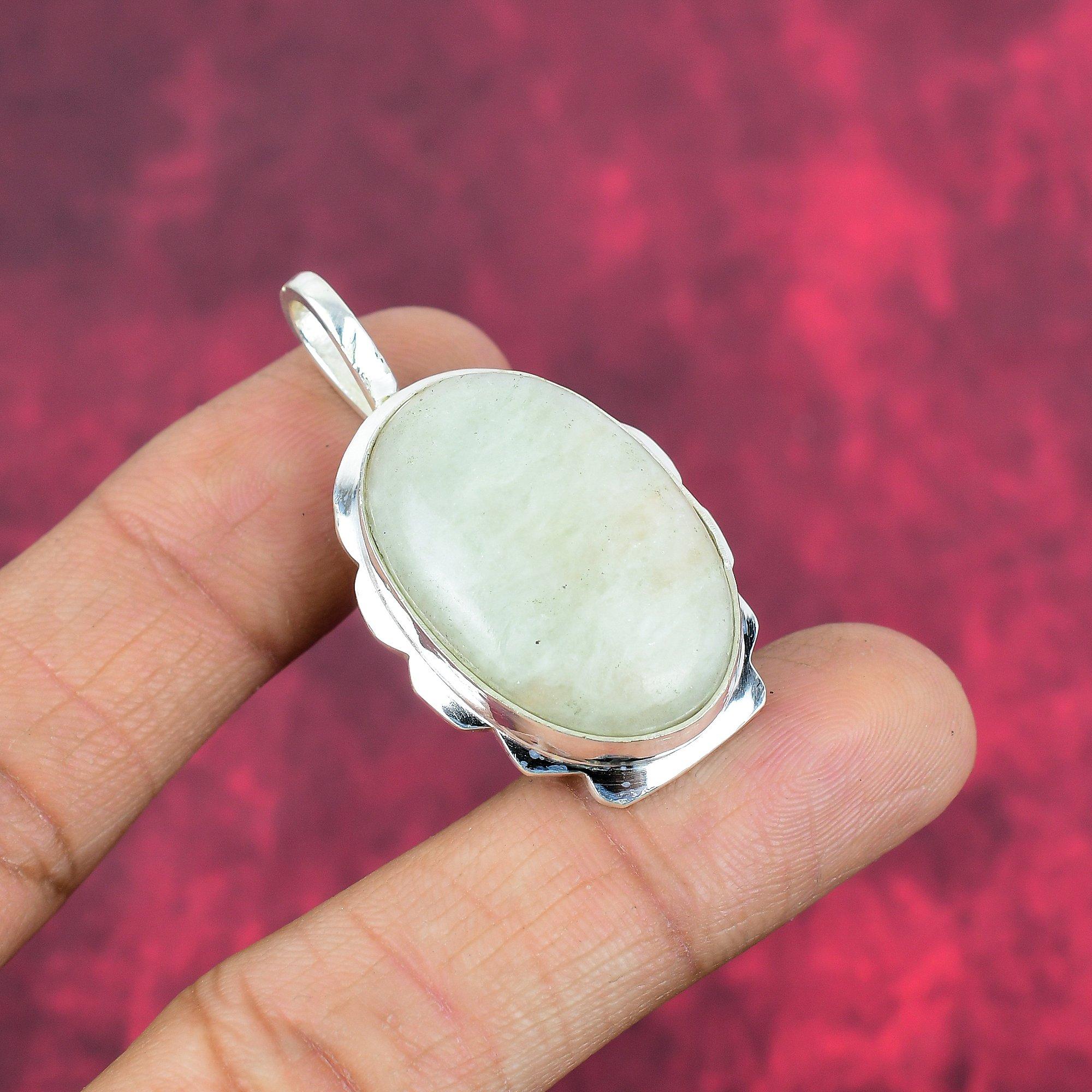 Aquamarine 925 Solid Sterling Silver Pendant, Handmade Gemstone Pendant Jewelry, Gifts For Wife Brand New Pendant