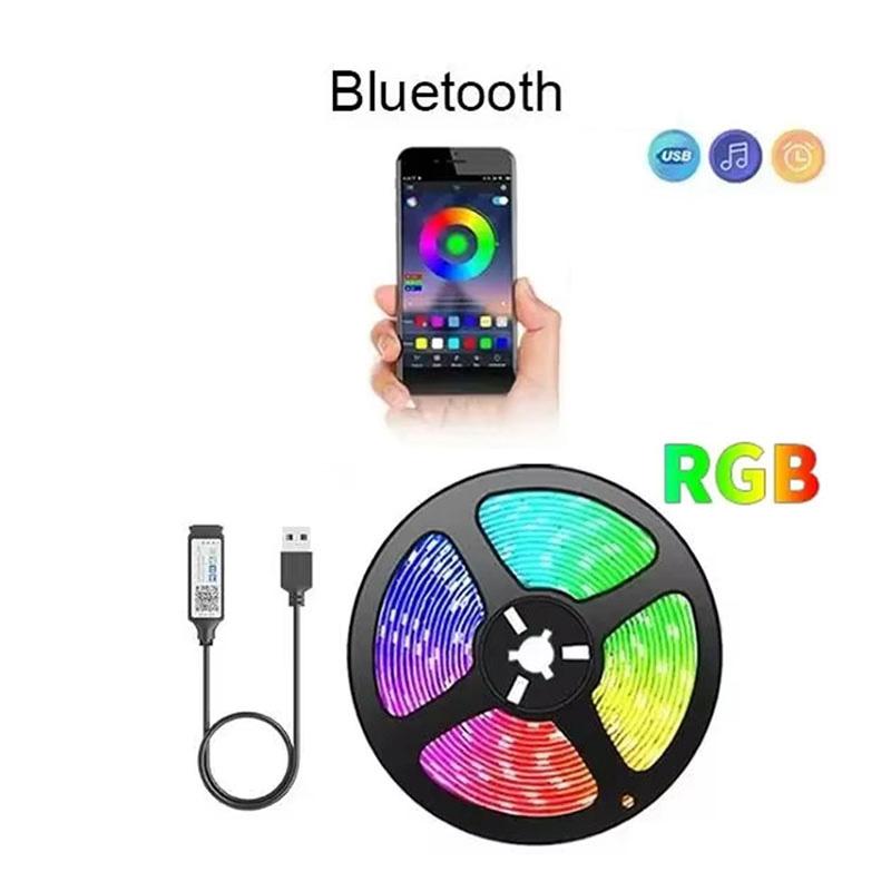 1M–30M RGB LED Strip Lights with Bluetooth APP Control Smart 5050 SMD Flexible Tape Lights for Living Room Bedroom Party Decoration