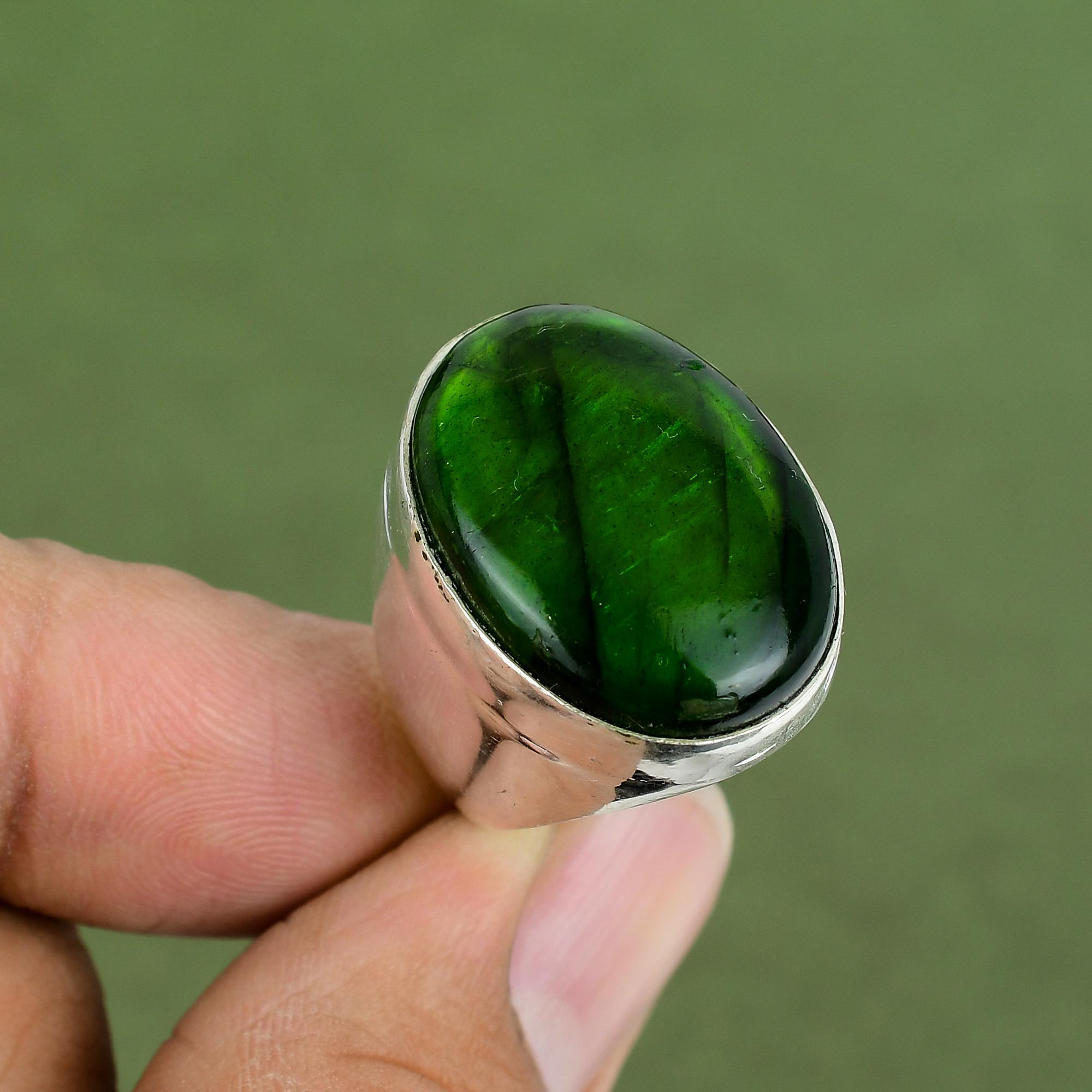 Grüner Feuer Labradorit Ring 925 Sterling Silber Ring Edelstein Schmuck Handgefertigt Stilvoller Ring Silberschmuck Für Geschenke Erhältlich In Ringgröße