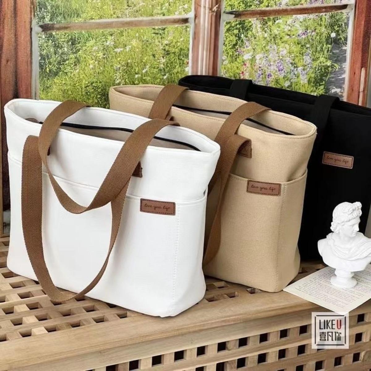 Canvas Bag, Women's Bag, Casual Bag, Shoulder Bag, Large Capacity, Tote Bag