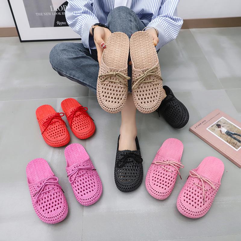 Summer Women's Cool Slippers, with Ultra Light Toe Caps and Slip Resistant Outer Wear, Comfortable Beach Shoes, Perforated Shoes, Sweet Slippers